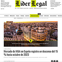 Mercado de M&A en Espaa registra un descenso del 15 % hasta octubre de 2023